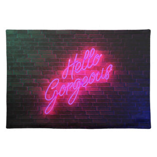 Hello Gorgeous - Neon SIgn Placemat