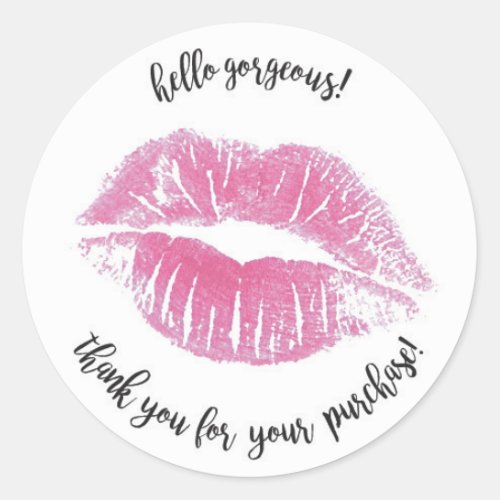 Hello Gorgeous Thank You Sticker _ LipSense