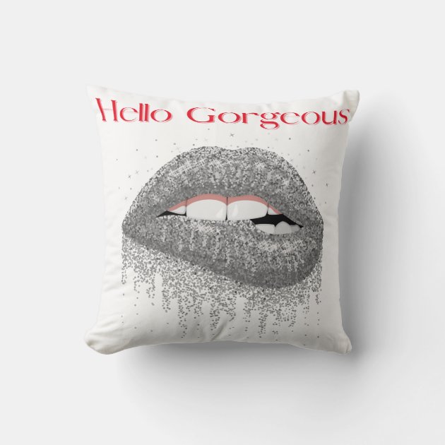 Hello gorgeous throw clearance pillow