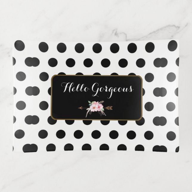 Hello Gorgeous Trinket Tray (Front)