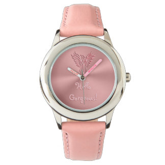 Hello Gorgeous with Phoenix Emblem Design Watch