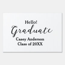 Hello graduate class of 20XX name congrats stylish