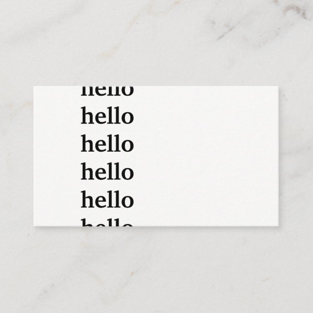 Hello Greeting Business Card (Front)