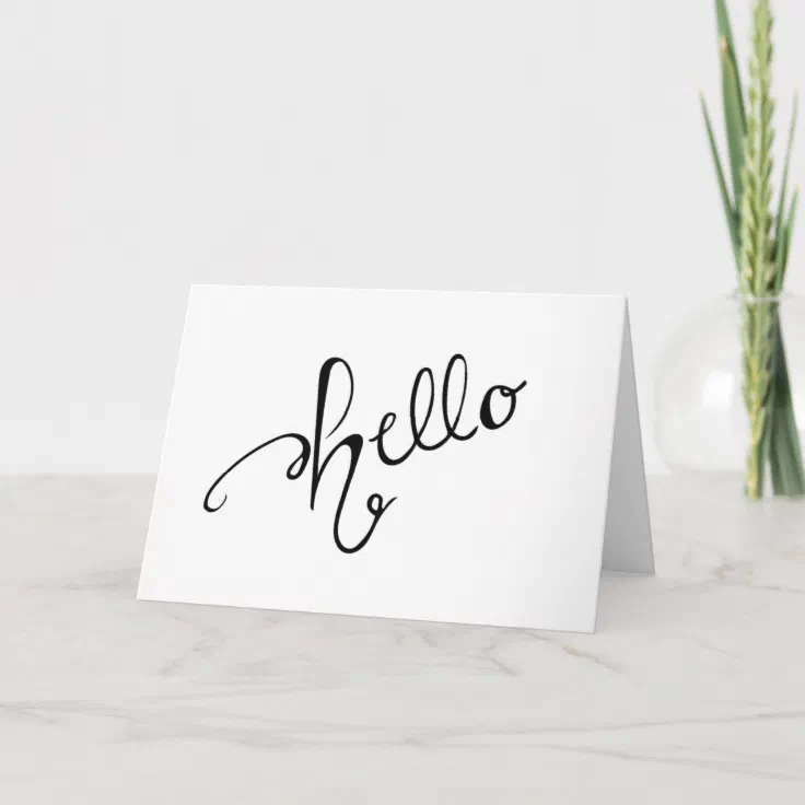 Hello Greeting Card Blank Inside Zazzle