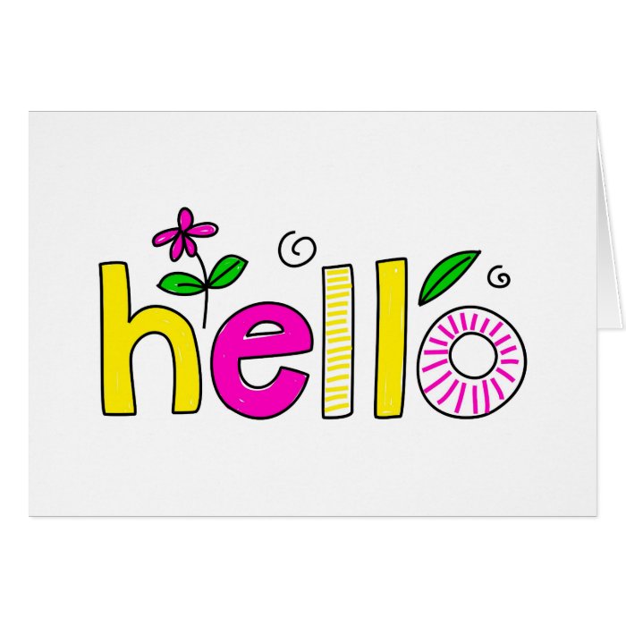 hello greeting cards