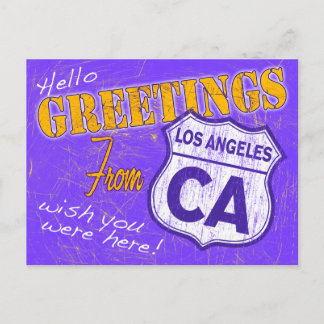 "Hello, Greetings From Los Angeles, California" Postcard