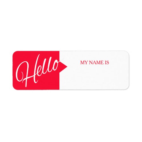 Hello greetings introduction red name labels