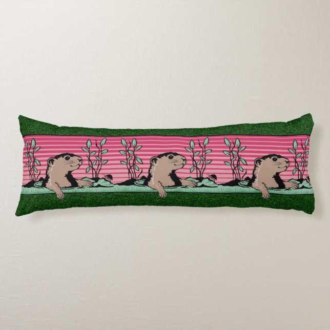 Hello, Groundhog's Shadow - Body Pillow (Front)