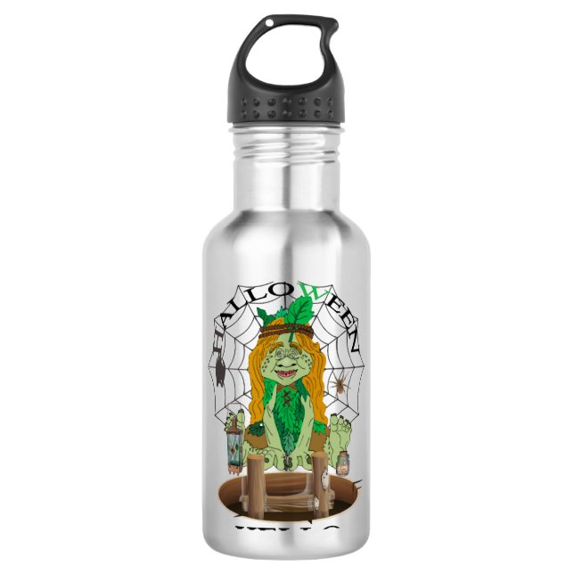 Hello Halloween Stainless Steel Water Bottle (Front)