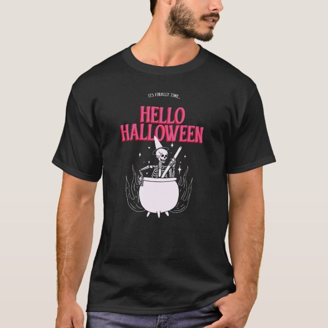 Hello Halloween Witch Brew T-Shirt (Front)