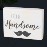 Hello Handsome | Sign for Him<br><div class="desc">Looking for the perfect custom his and hers bedroom prints? Our fun prints are the perfect way to spruce up those walls. This keepsake makes a wonderful gift for any occasion: father's day, birthdays, newlyweds, grandparents day and much more. Add your custom wording to this design by using the "Edit...</div>