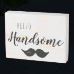 Hello Handsome | Sign for Him<br><div class="desc">Looking for the perfect custom his and hers bedroom prints? Our fun prints are the perfect way to spruce up those walls. This keepsake makes a wonderful gift for any occasion: father's day, birthdays, newlyweds, grandparents day and much more. Add your custom wording to this design by using the "Edit...</div>