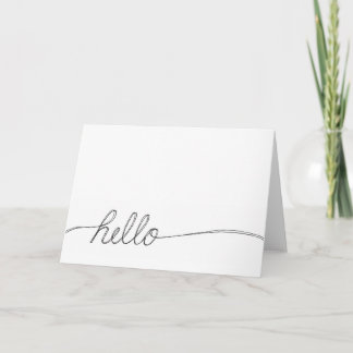 hello handwritten note card