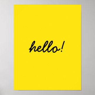 Hello Typography Posters | Zazzle