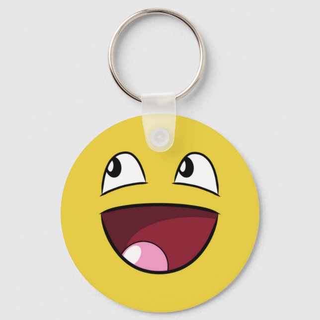 hello happy face keychain (Front)