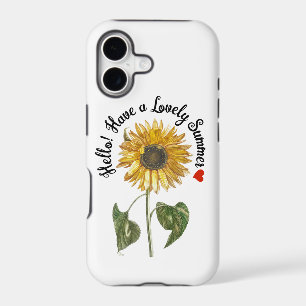 Hello! Have a Lovely Summer - Vintage Sunflower iPhone 17 Case
