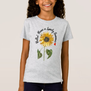 Hello! Have a Lovely Summer - Vintage Sunflower T-Shirt
