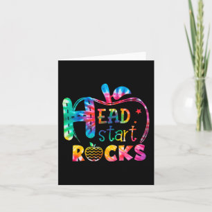 Hello Head Start Rock Tie Dye Back to School Teach Card