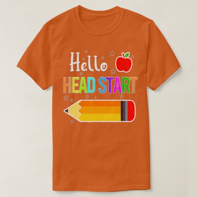Hello Head Start Squad Back To School Pencil Kids  T-Shirt (Design Front)