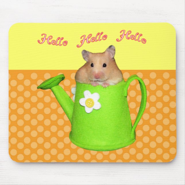 Hello hello hamster mouse pad (Front)
