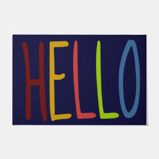 Hello Hi Rug, Indoor Welcome Mat, Personalized Doormat