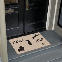 Hello Hop in Welcome with Bunny in Spring Floral