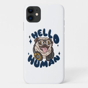 Hello human Cute dog iPhone 11 Case