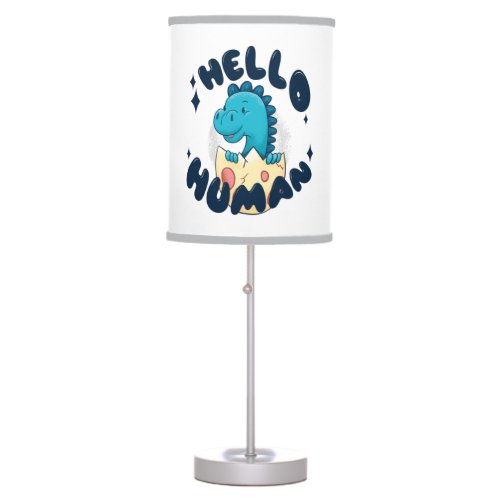 Hello human funny Dinosaur Table Lamp