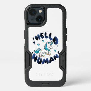 Hello human Lovely Unicorn iPhone 13 Case