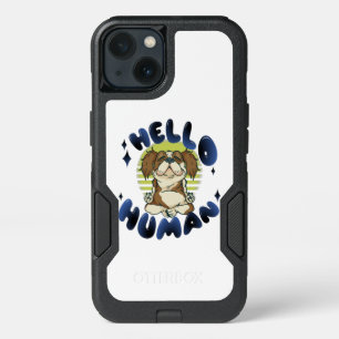 Hello human Meditating yoga dog iPhone 13 Case