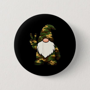 Hello Hunting Season Christmas Camouflage Camo Gno Button