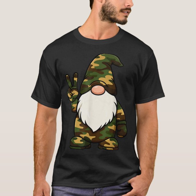 Hello Hunting Season Christmas Camouflage Camo Gno T-Shirt (Front)