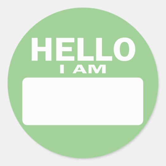 Hello I Am name tag