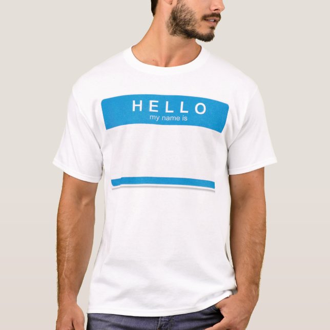 Hello I am Nametag shirt (Front)