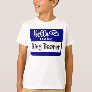Hello I am the Ring Bearer Wedding Name Badge T-Shirt