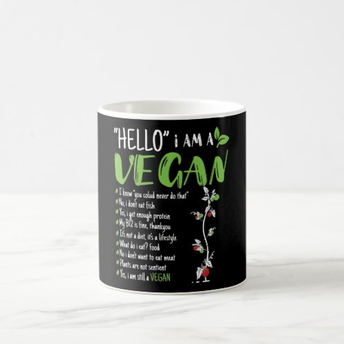 Hello I Am Vegan Coffee Mug