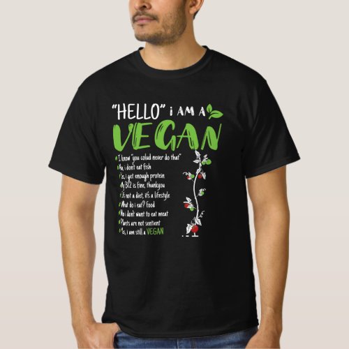 Hello I Am Vegan T_Shirt