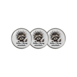 Hello. I bring mischief Raccoon Golf Ball Marker