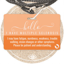 hello i have multiple sclerosis ms disability id badge