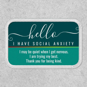 hello i have social anxiety and emergency contact  patch