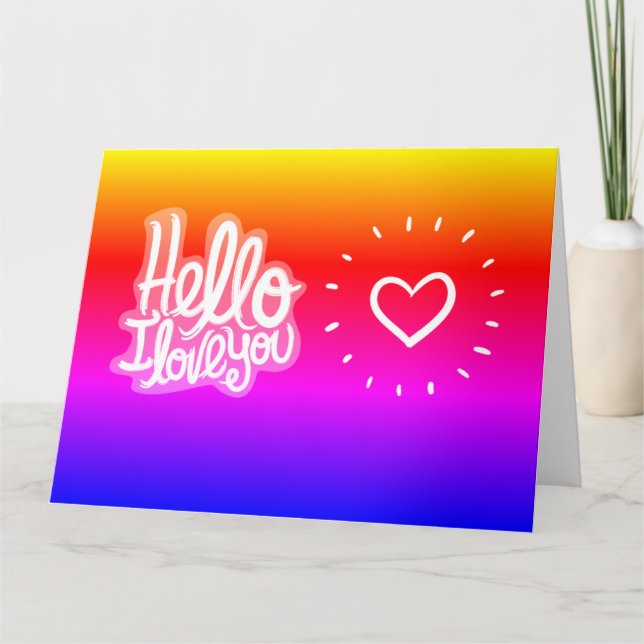 HELLO I LOVE YOU CARD (Front)