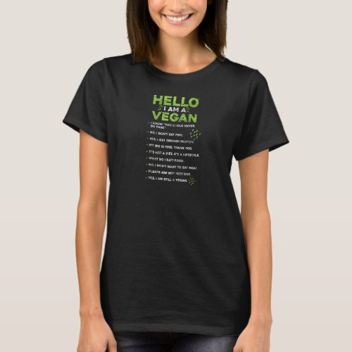 Hello Im A Vegan Raglan T_Shirt