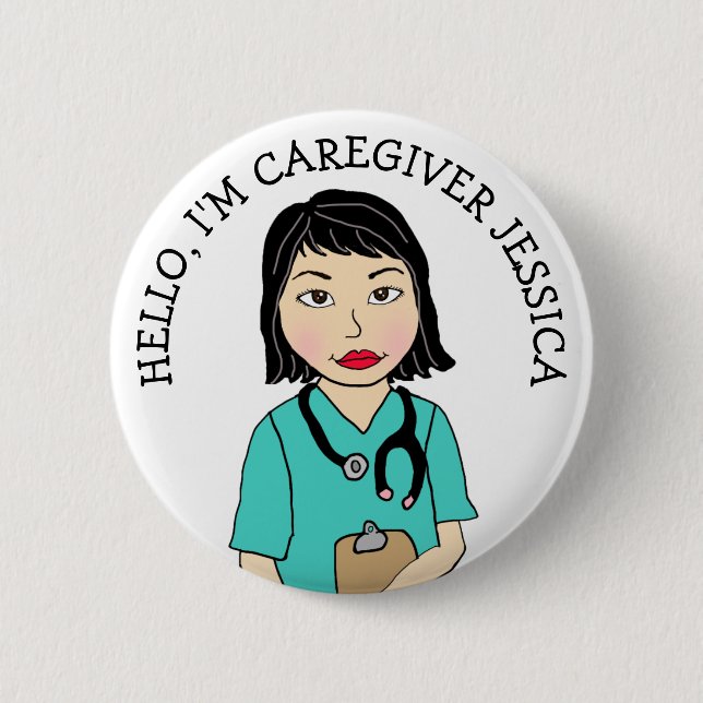 Hello, I'm Caregiver Add Name Button (Front)