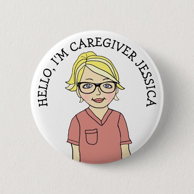 Hello, I'm Caregiver Add Name Button (Front)