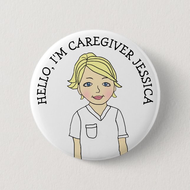 Hello, I'm Caregiver Add Name Button (Front)