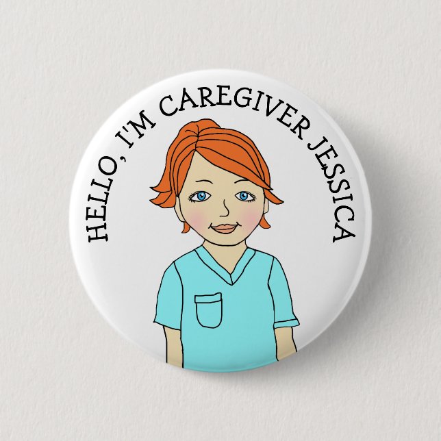 Hello, I'm Caregiver Add Name Button (Front)
