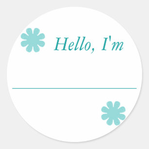 "Hello, I'm....." Classic Round Sticker