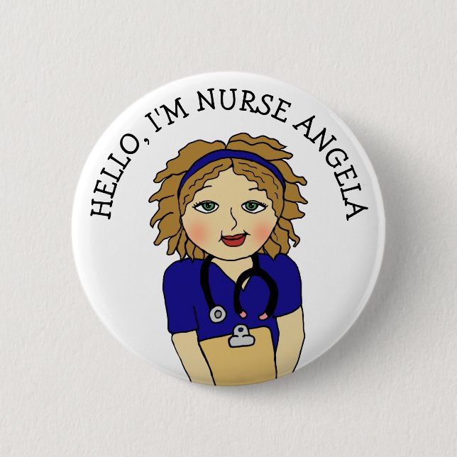 Hello, I'm Nurse Add Name Button (Front)