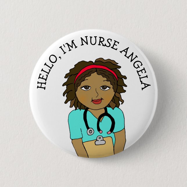Hello, I'm Nurse Add Name Button (Front)