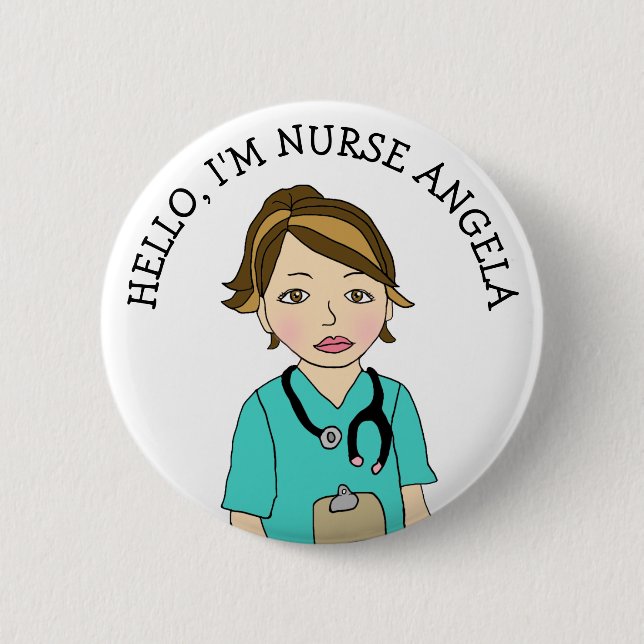 Hello, I'm Nurse Add Name Button (Front)